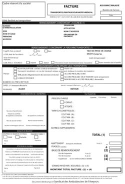 carnet ambulancier facture 